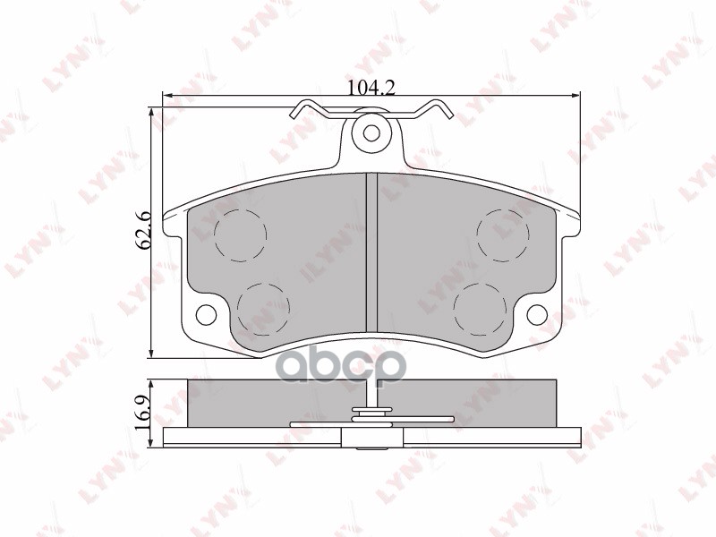 Тормозные колодки передние подходит для LADA 2110-15/Kalina/Priora BD-4601 LYNXauto арт. BD-4601