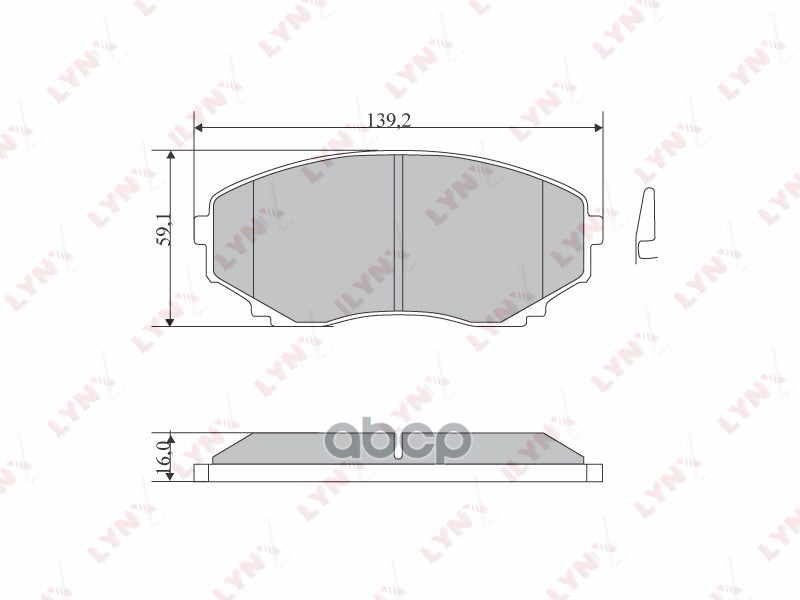 Колодки тормозные передние подходит для MAZDA MPV I-II 2.5D-3.0 95-06 / E-Serie 2.0-2.2D 91-04 BD-5113 LYNXauto арт. BD-5113