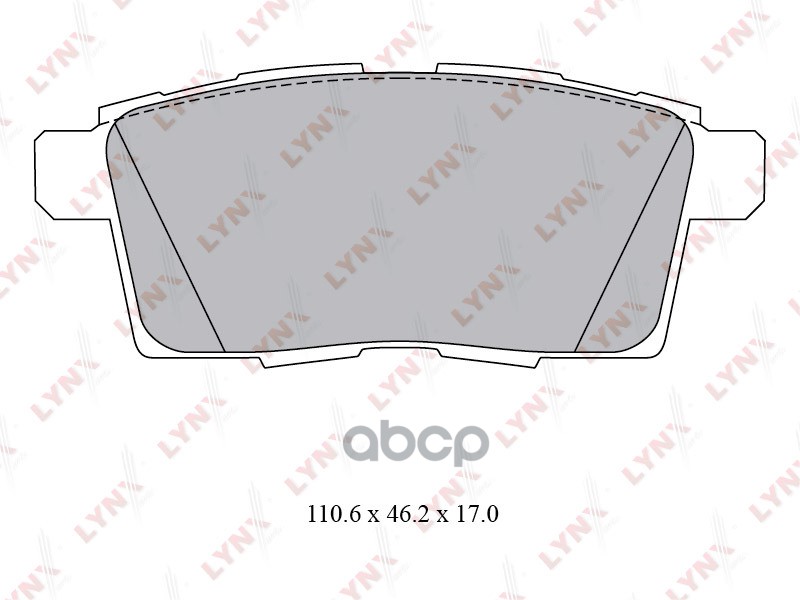 Колодки тормозные задние MAZDA CX-7 2.2-2.3T 09> / CX-9 3.7 07> LYNXauto арт. bd-5124
