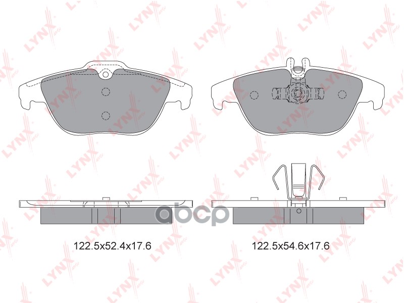 Колодки тормозные задние MERCEDES-BENZ C180-350(W204) 07> / E200K-500(C207) 09> / GLK200D-350(X204) LYNXauto арт. bd-5319