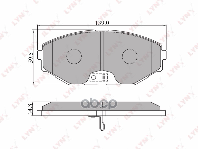 Колодки тормозные передние NISSAN Maxima QX(A32/33) >04  INFINITI Q45 >93 LYNXauto арт. bd-5705
