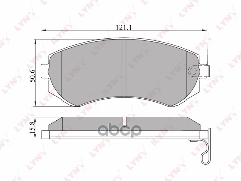 Колодки тормозные передние NISSAN Almera(N15) 97> / Patrol(Y61) 97> LYNXauto арт. bd-5710