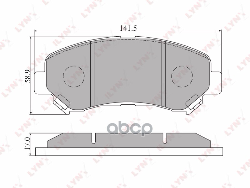 Колодки тормозные передние подходит для NISSAN Qashqai 07/X-Trail 07 BD-5711 LYNXauto арт. BD-5711