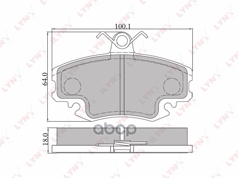 Колодки тормозные передние LADA Largus 1.6 12> LYNXauto арт. bd-6301