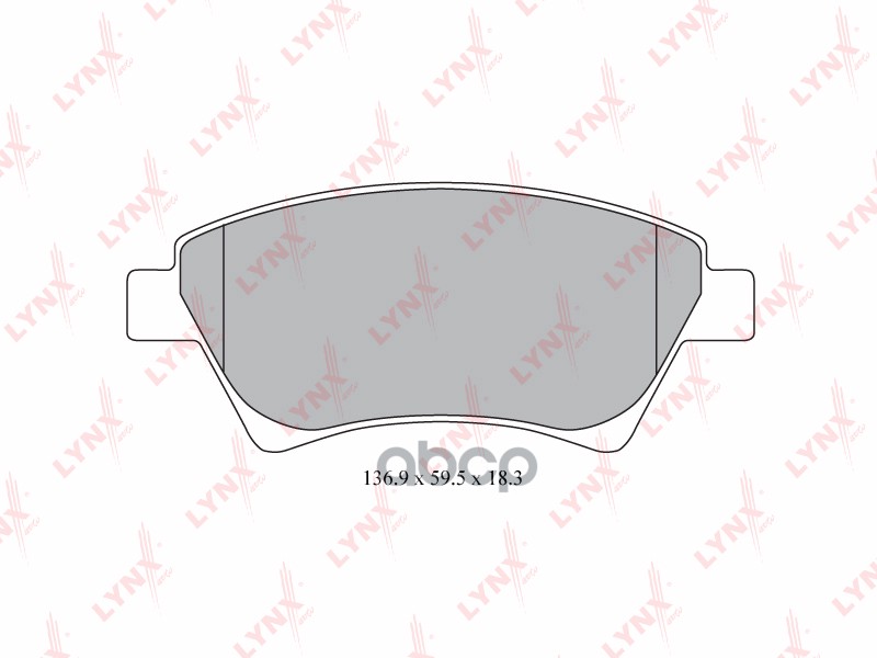 Колодки тормозные передние RENAULT Kangoo 1.6-1.9D 97> / Megane 1.5D-2.0 02> / Scenic 1.4-2.0 03> LYNXauto арт. bd-6314