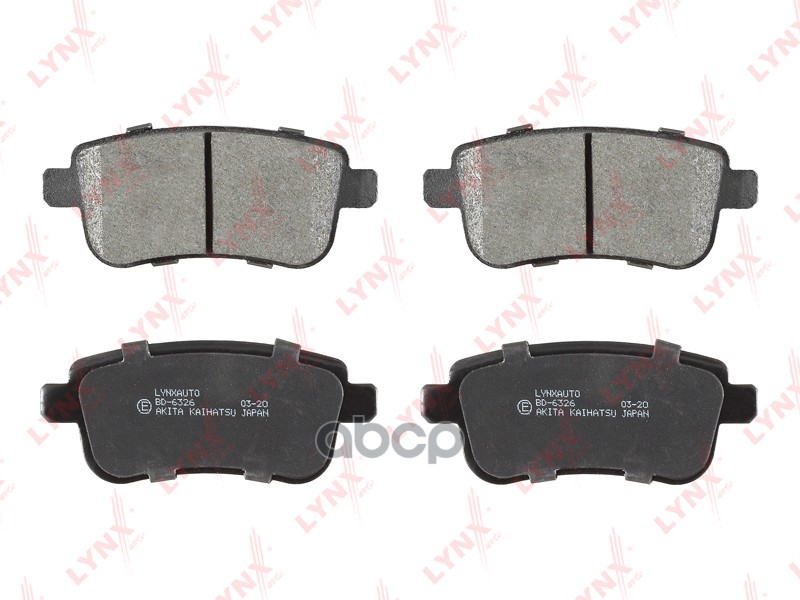 Колодки тормозные задние RENAULT Megane/Scenic III-IV 08> LYNXauto арт. bd-6326