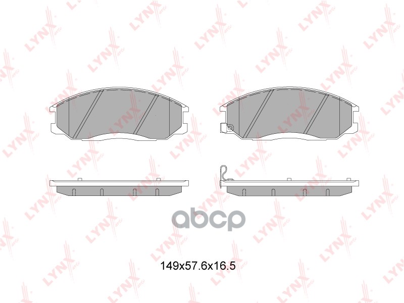 Колодки тормозные передние HYUNDAI Santa Fe 2.4 01-06 / Terracan 3.5 01-06 / XG 2.5-3.5 98-05  KIA C LYNXauto арт. bd-7003