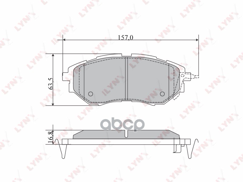 Колодки тормозные передние SUBARU Forester 2.0 13> / Legacy IV 2.0D-3.0 03> / Tribeca 3.0-3.6 05> LYNXauto арт. bd-7111