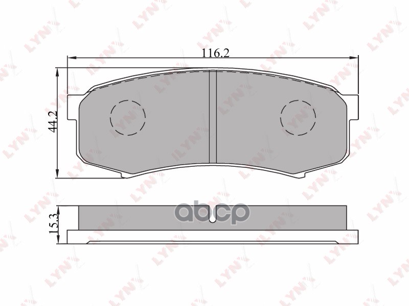 Колодки тормозные задние TOYOTA Land Cruiser(J70/80/90/120)/Prado(150) 3.0D 10> LYNXauto арт. bd-7505