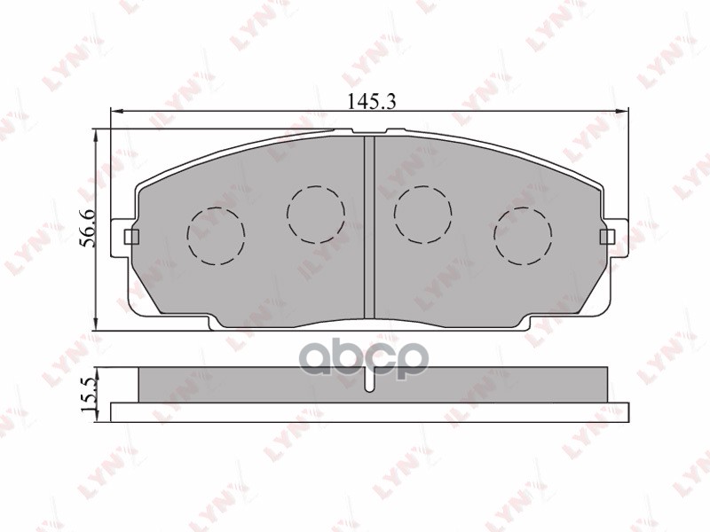 Колодки тормозные передние TOYOTA Hiace 93-04 LYNXauto арт. bd-7508