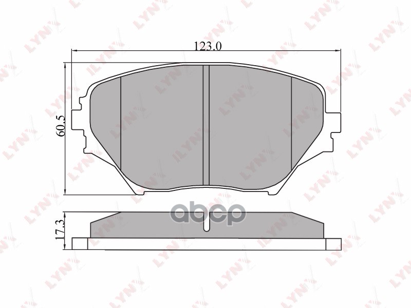 Колодки тормозные передние TOYOTA Rav 4 01-05 LYNXauto арт. bd-7511