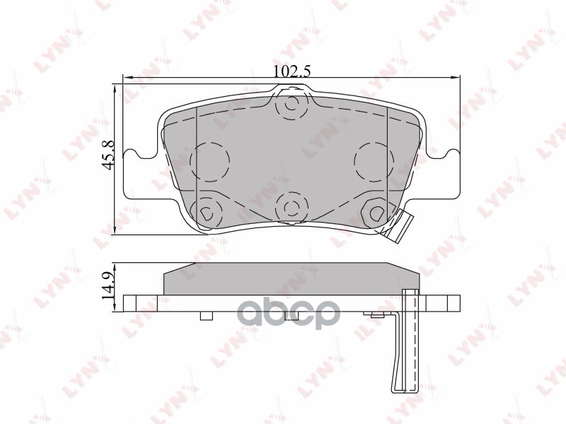 Колодки тормозные задние подходит для TOYOTA Auris (BOS) 1.4-1.6 07/Corolla (BOS) 1.4D 06 BD-7547 LYNXauto арт. BD-7547