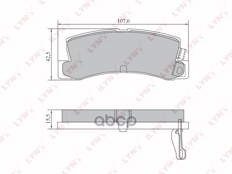 Колодки тормозные задние TOYOTA Corolla(E9-E11) 1.6-2.0d 87-02 LYNXauto арт. bd-7557