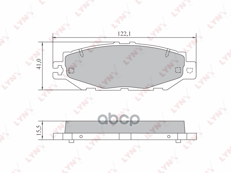 Колодки Тормозные Дисковые | Зад | LYNXauto арт. BD7570