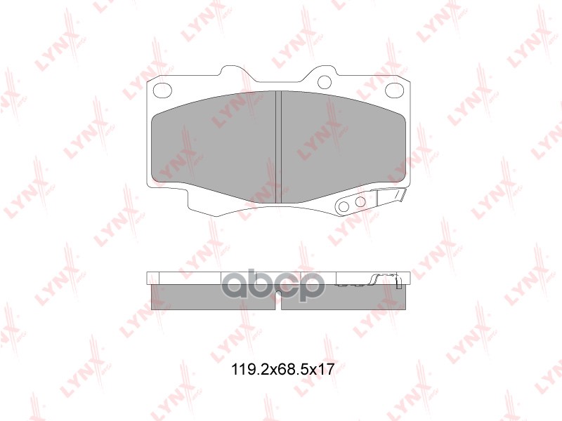 Колодки тормозные передние TOYOTA Hilux 2.5D-3.0D 05> LYNXauto арт. bd-7606