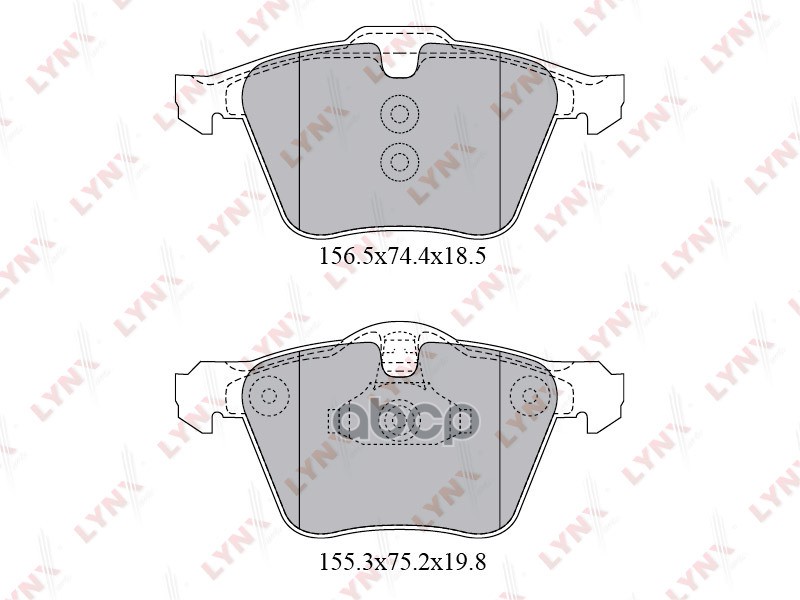 Колодки тормозные передние VOVLO S60 2.0-3.0T 10> / S80 1.6-3.0T 08> / XC70 2.4D-3.2 07>  FORD Galax LYNXauto арт. bd-7816