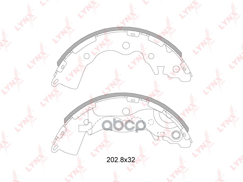 Колодки тормозные барабанные LYNXauto BS-4402 LYNXauto арт. BS-4402