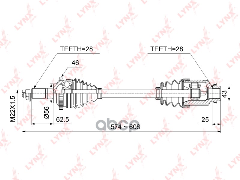 Привод в сборе ма LYNXauto CD-1016A LYNXauto арт. CD-1016A
