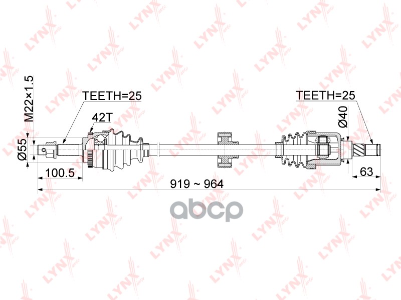 Привод в сборе R NISSAN Almera Classic 1.6 AT 06> LYNXauto CD-1090A LYNXauto арт. CD-1090A