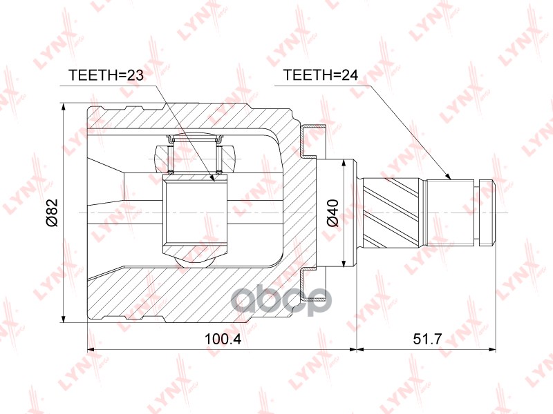 ШРУС LYNXauto CI-3752 LYNXauto арт. CI-3752