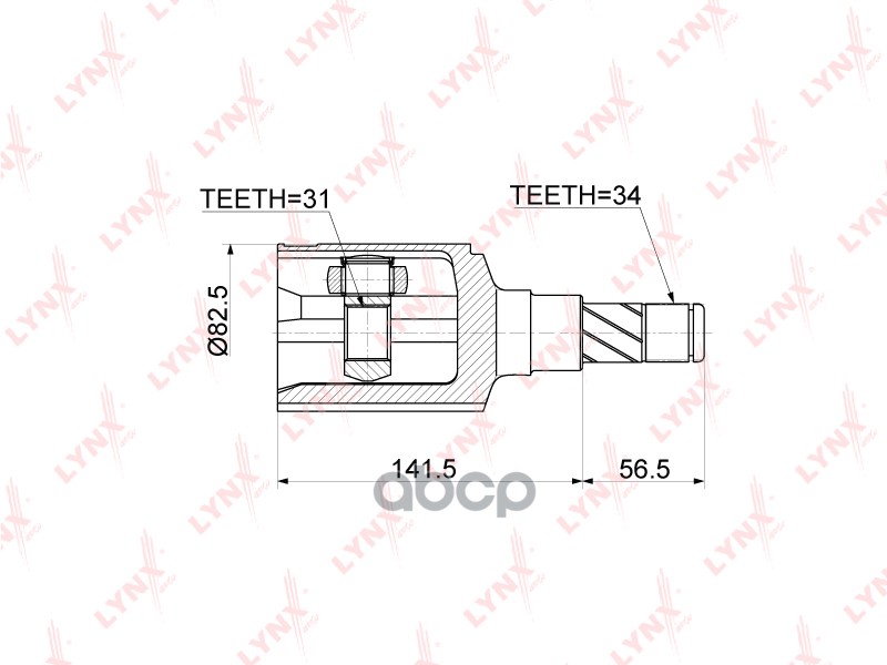 Шрус Внутренний L=R (Компл) Chevrolet Cruze Mot.1,6L Lynxauto Ci-3767 LYNXauto арт. CI-3767