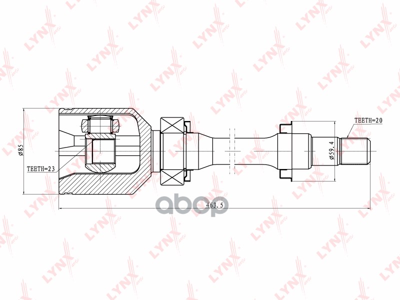 ШРУС внутренний TOYOTA Corona 93-96 LYNXauto арт. ci-7500