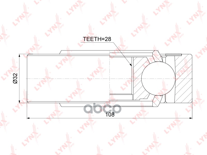 Комплект ШРУСа внутренний LYNXauto CI-8011 LYNXauto арт. CI-8011