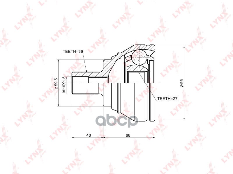 ШРУС наружный подходит для AUDI A3(8P) 1.4T-3.2 03-12 / Q3 2.0T 11 / TT 1.8T-2.0T 08, SEAT Altea 1.6D-2.0T 04 / Leon 1.6D-2.0...