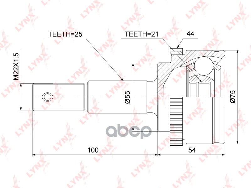 ШРУС LYNXauto CO-3860A LYNXauto арт. CO-3860A