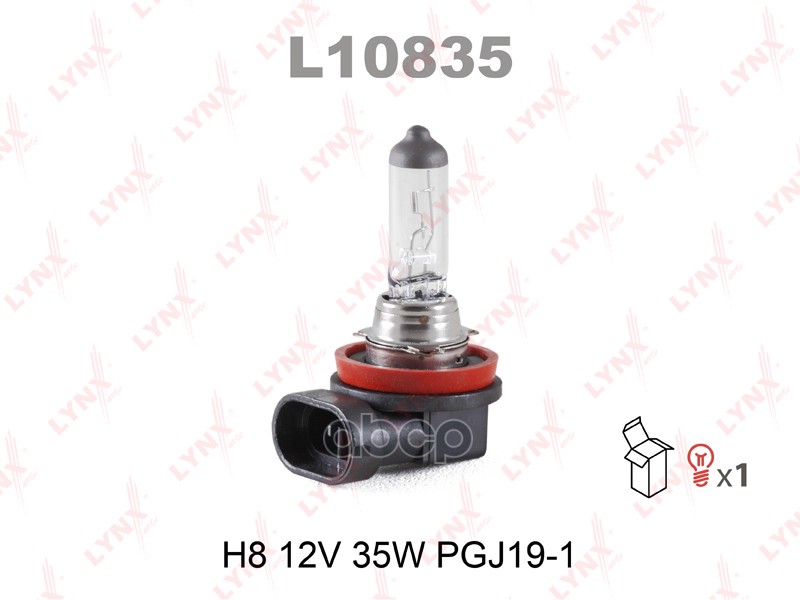 Лампа галогеновая H8 12V 35W PGJ9-1  L10835 LYNXauto арт. L10835