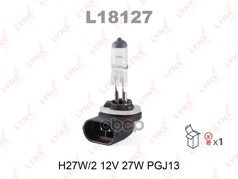Лампа галогеновая H27 12V 27W PGJ13 (881)  L18127 LYNXauto арт. L18127
