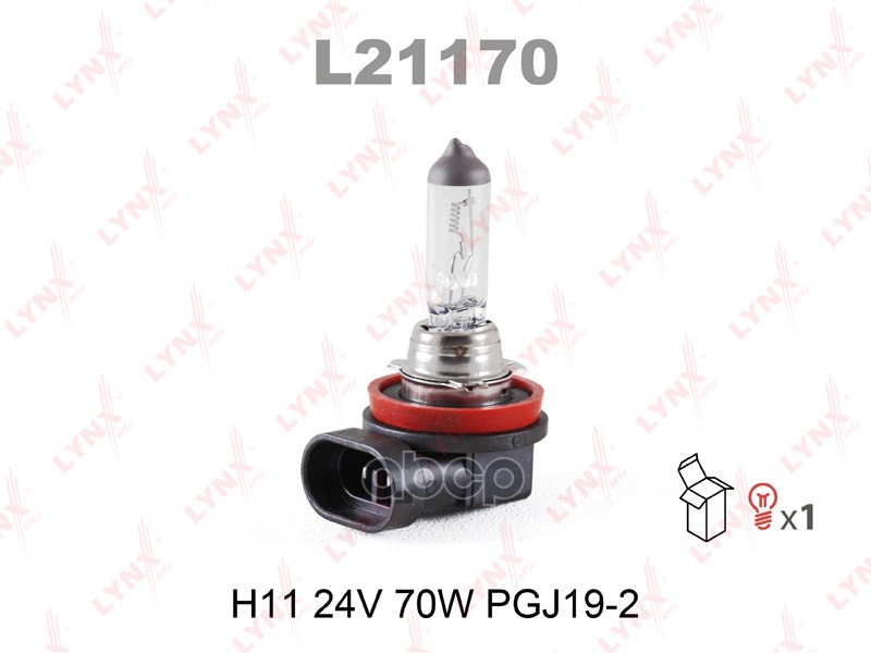 Лампа галогенная H11 24V 70W PGJ19-2 LYNXauto арт. l21170