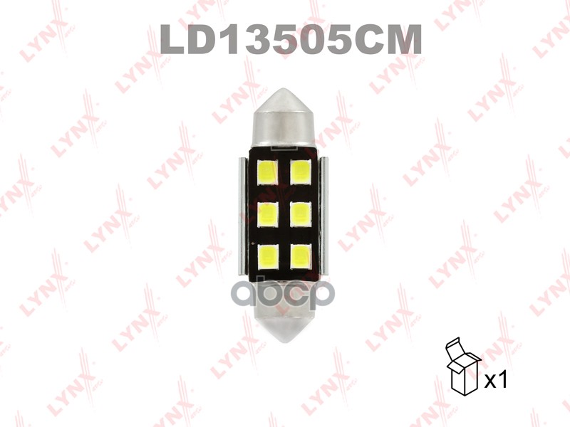 Лампа Светодиодная Led C5w T11x35 12V Sv8,5-8 Smdx6 7000K Canbus LYNXauto арт. LD13505CM