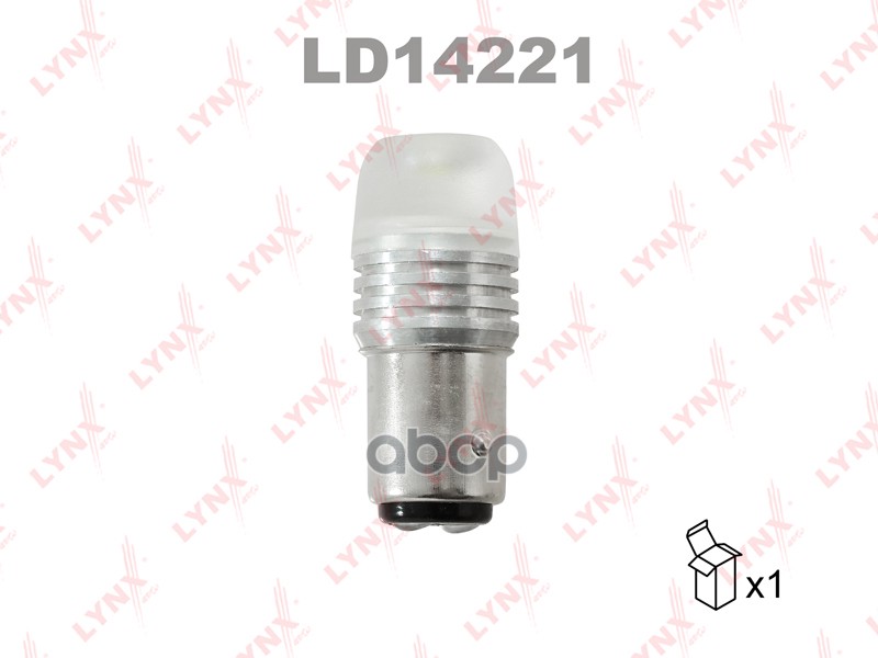 Лампа светодиодная LED P21/5W S25 12V BAY15d 12000K LYNXauto арт. ld14221