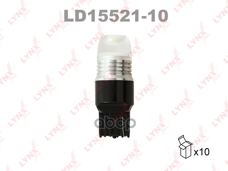 Лампа светодиодная 12V W21W 21W W3x16d 7000K LYNXauto LED 1 шт. картон T20 LD15521-10 LYNXauto арт. LD15521-10