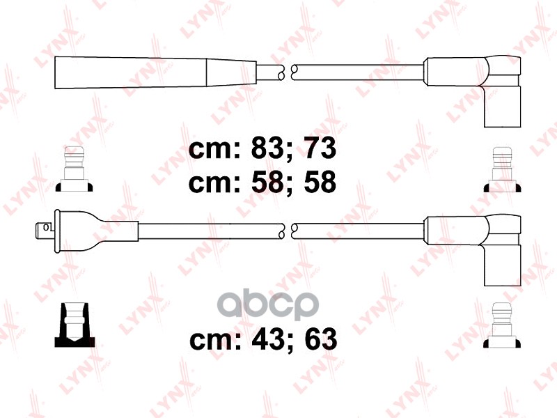 Провода высоковольтные FORD Sierra I-II 1.6-2.0 82> LYNXauto арт. spc3004