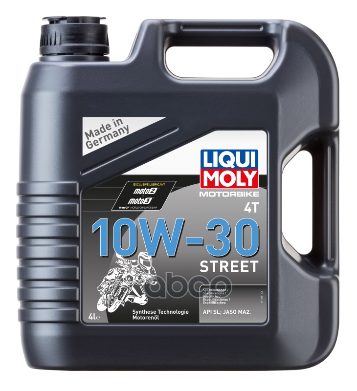 Масло моторное синтетическое НС-для 4-т мотоц Motorbike 4T Street 10W-30 SL. MA-24л 1688 LIQUI MOLY арт. 1688