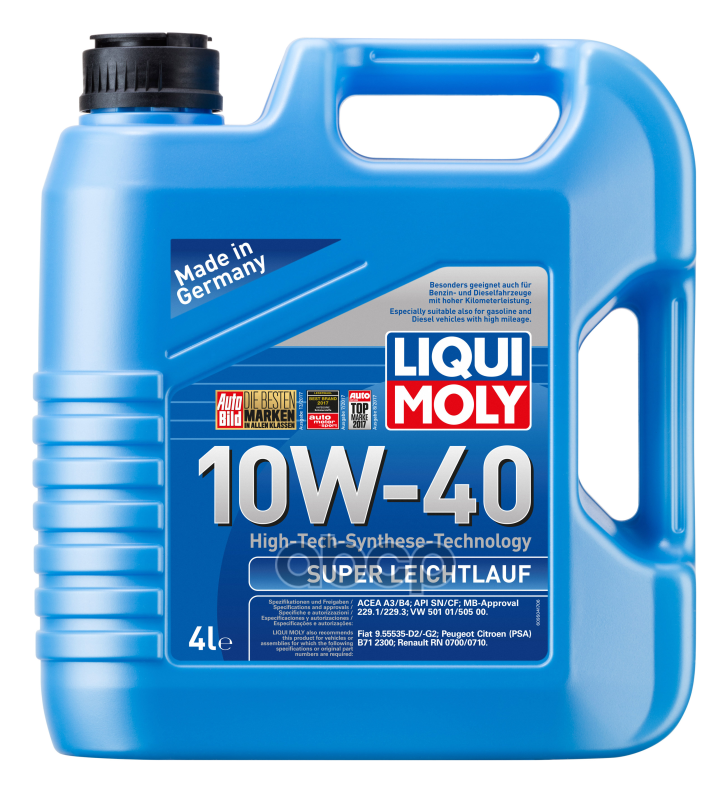 LIQUI MOLY Масло моторное LIQUI MOLY Super Leichtlauf 10W-40 полусинтетическое 4 л  1916 / 9504