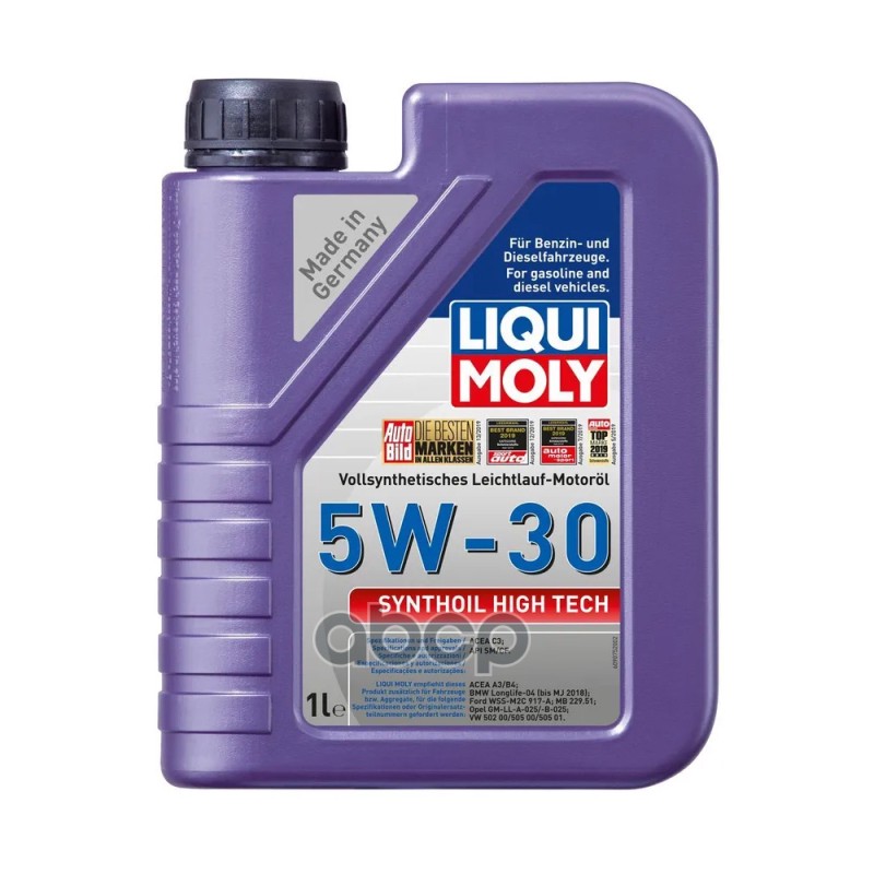 LIQUI MOLY Масло моторное синтетическое Synthoil High Tech 5W-30 CF/SM C3 1л (9075) 20957