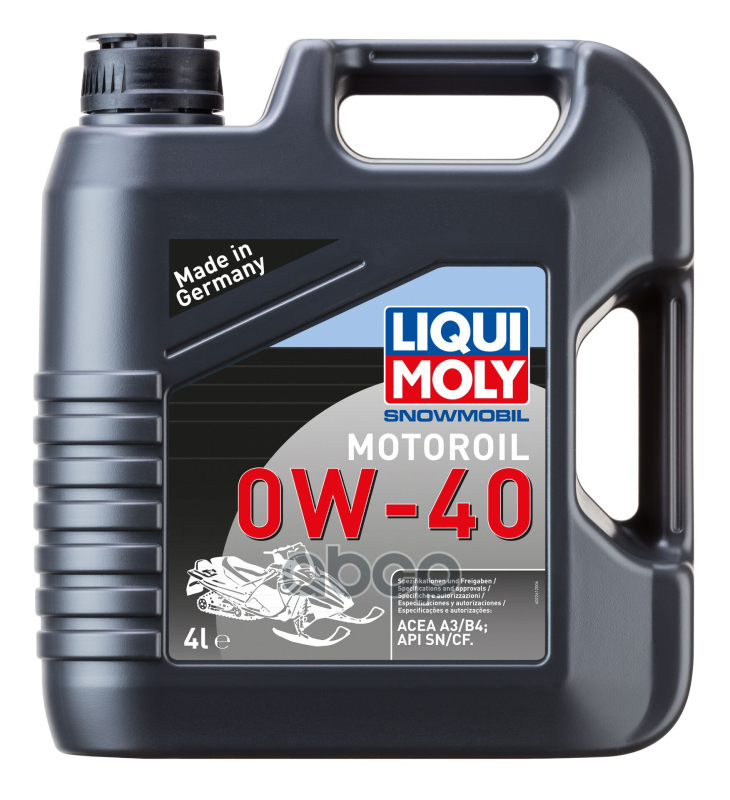 Масло моторное синтетическое для снегох Snowmobil Motoroil 0W-40 CF/SM A3/B4 4л 2261 LIQUI MOLY арт. 2261
