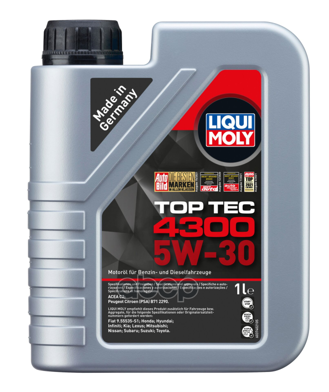 LIQUI MOLY Масло моторное синтетическое НС-Top Tec 4300 5W-30 C2 1л (8030) 2323