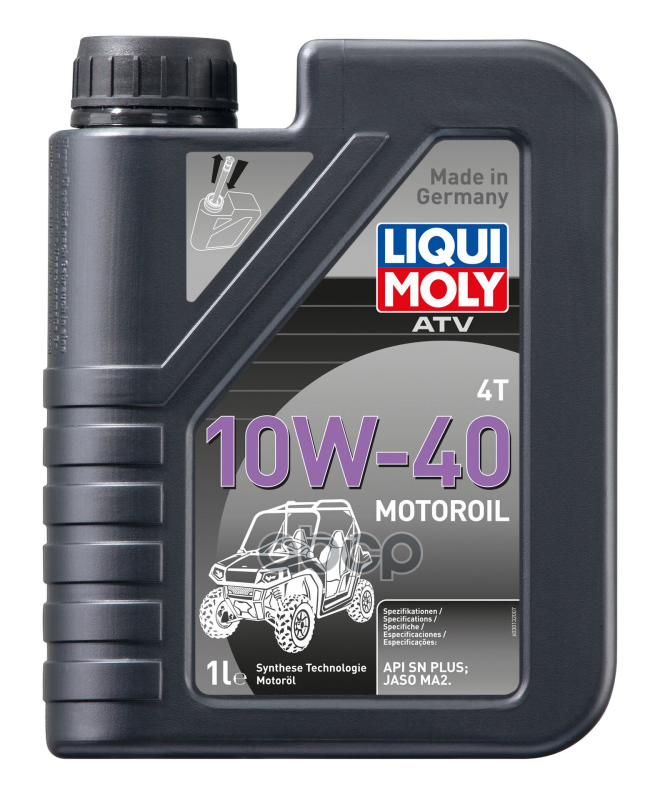 Масло Моторное Полусинтетическое Atv 4T Motoroil 10W40 Api Sn 1Л Liqui moly арт. 3013