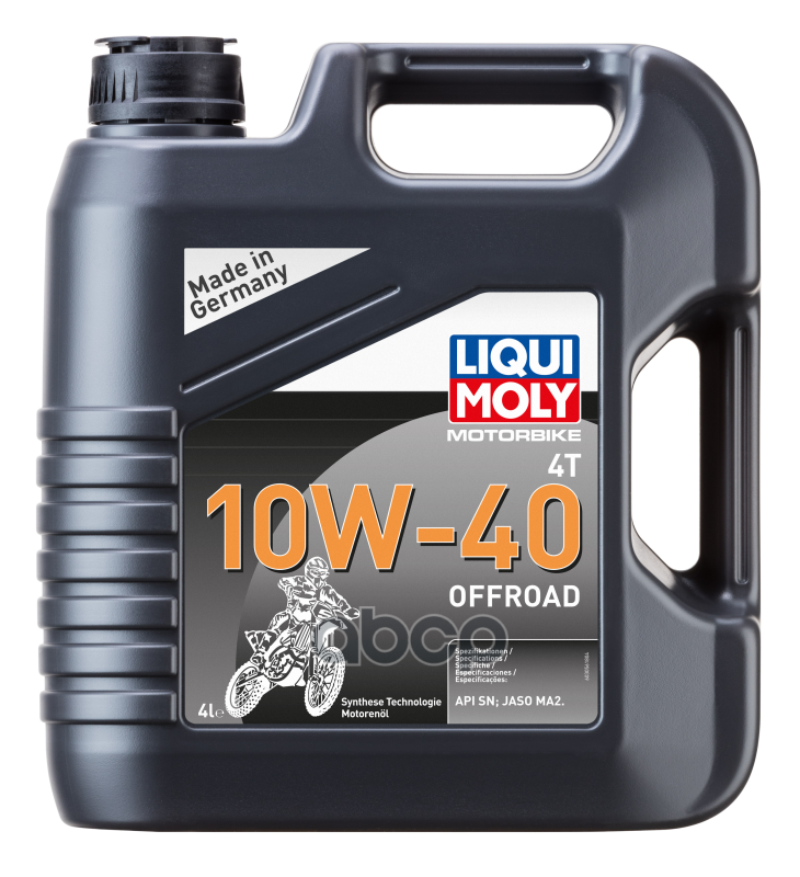 Масло моторное синтетическое НС-для 4-т мотоц Motorbike 4T Offroad 10W-40 SN MA2 4л 3056 LIQUI MOLY арт. 3056