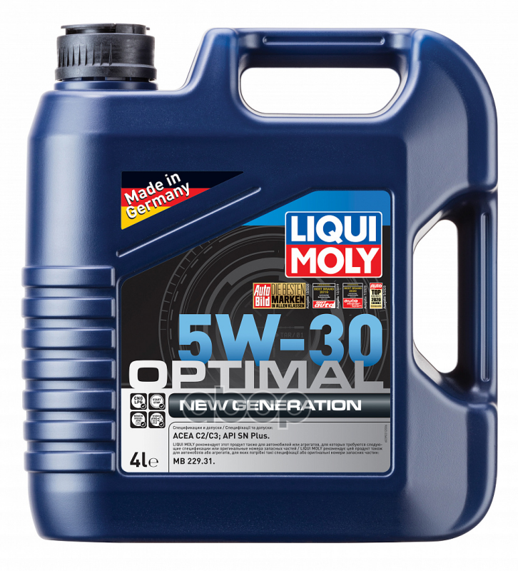 LIQUI MOLY Масло моторное LIQUI MOLY Optimal NEW GEN 5W-30 синтетическое 4 л 39031
