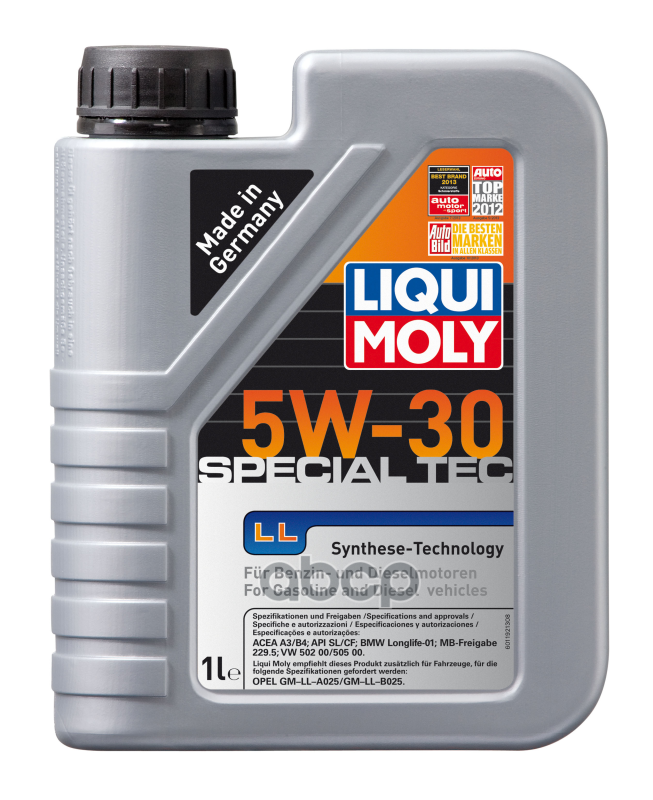 LIQUI MOLY Масло моторное синтетическое НС-Special Tec LL 5W-30 SL A3/B4 1л (2447) 8054