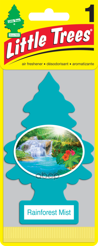 Ароматизатор Елочка Тропический туман пропитанный пластинка тропический туман Car-Freshner U1P-10106-RUSS Little Trees арт. U...