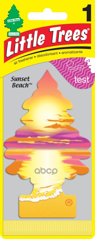 Ароматизатор "Елочка Сансет Бич" Сша 17177 Car-Freshner U1p-17177-Russ Little Trees арт. U1P-17177-RUSS