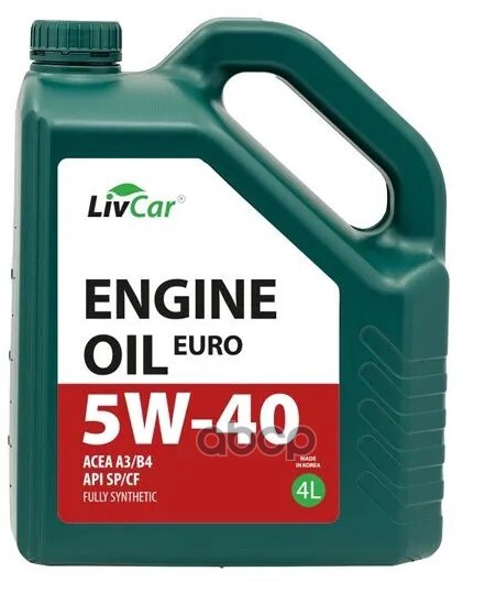 LivCar Масло моторное LIVCAR Engine Oil EURO 5W-40 ACEA A3/B4 API SP/CF (4л) LC7110540-004