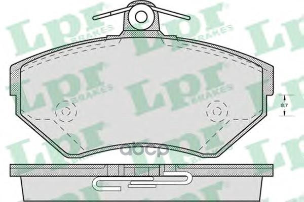 Комплект тормозных колодок 05P718 Lpr арт. 05P718