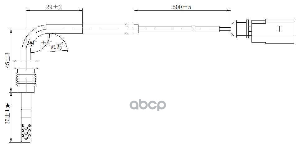 Датчик Температуры Выхлопных Газов Vw Multivan T6 (2015>) Vw Transporter T6 (2015>) MAGTECHNIC арт. mag0130og